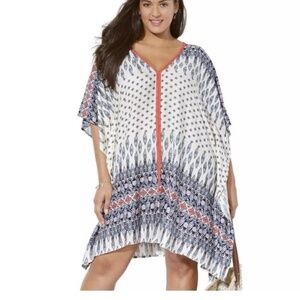 Swimsuits For All Short Sleeve Kelsea Cover Up Mini Dress Tunic Size 18/20